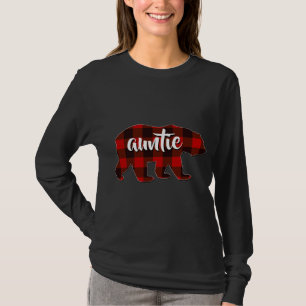 Red Plaid Auntie Buffalo Matching Family Pajama Ch T-Shirt