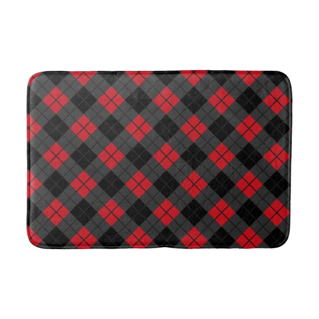 Red Plaid Bath Mat (Front)