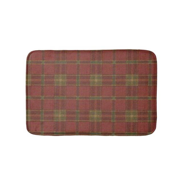 Red Plaid Bath Mat (Front)