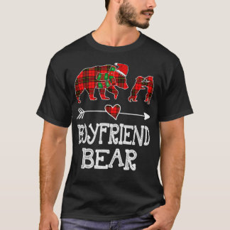 Red Plaid Boyfriend Buffalo Matching Pajama Christ T-Shirt