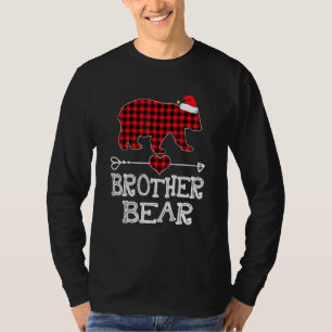 Red Plaid Brother Bear Matching Pajama Family T-Shirt