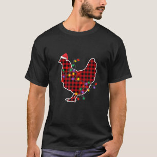 Red Plaid Buffalo Chicken Christmas Pyjamas Family T-Shirt