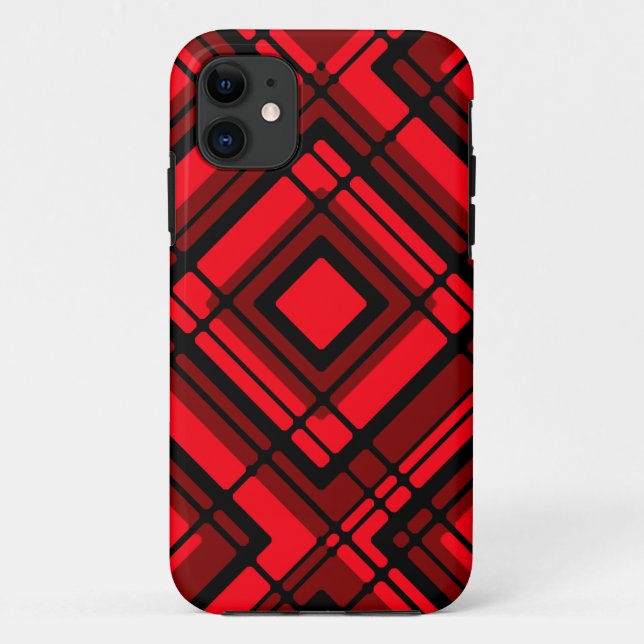 Red Plaid Case-Mate iPhone Case (Back)