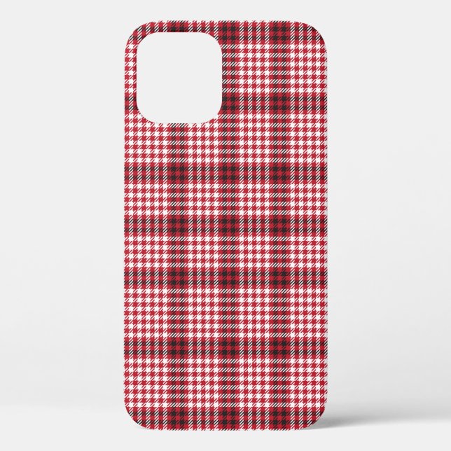 Red Plaid Chequered Tartan Texture Case-Mate iPhone Case (Back)