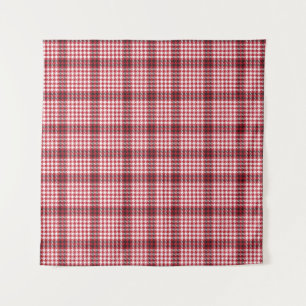 Red Plaid Chequered Tartan Texture Tapestry