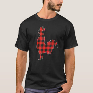Red Plaid Chicken Christmas Matching Buffalo Famil T-Shirt