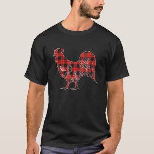 Red Plaid Chicken Christmas Matching Buffalo Famil T-Shirt
