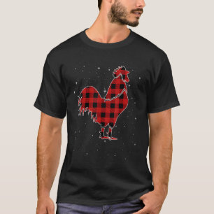 Red Plaid Chicken Christmas Matching Buffalo Famil T-Shirt