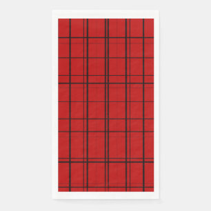Red plaid christmas pattern napkin
