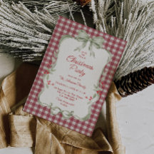 Red Plaid Coquette Bow Wreath Christmas Party
