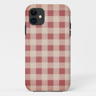 Red Plaid Country Red Gingham iPhone 11 Case