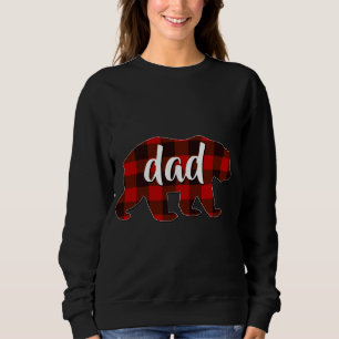 Red Plaid Dad Buffalo Matching Family Papa Pajama  Sweatshirt
