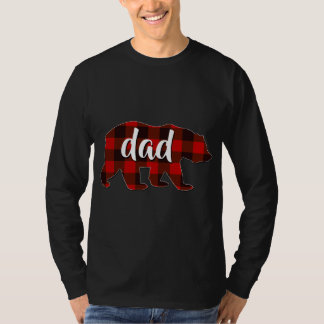 Red Plaid Dad Buffalo Matching Family Papa Pajama T-Shirt