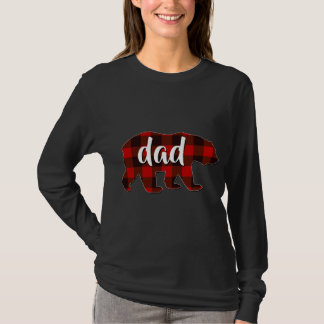 Red Plaid Dad Buffalo Matching Family Papa Pajama  T-Shirt