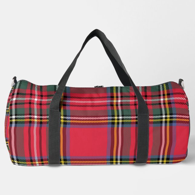 Red Plaid  Duffle Bag (Front)