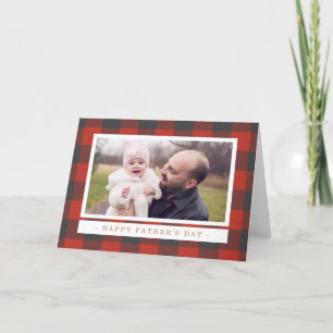 Red Plaid Father's Day Card