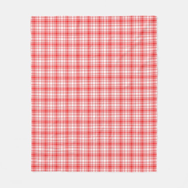 Red Plaid Fleece Blanket (Front)