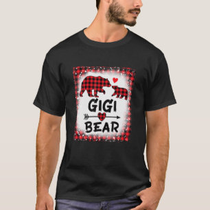 Red Plaid Gigi Bear Xmas Funny Family Christmas Pa T-Shirt