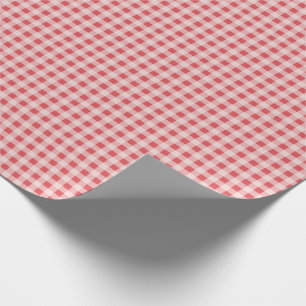 Red Plaid Gingham Country Farmhouse Simple Wrapping Paper