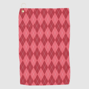 Red Plaid Golf Towel