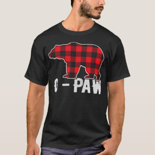 Red Plaid GPaw Buffalo Matching Family Pop Pajama  T-Shirt