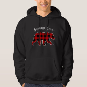 Red Plaid Grammy Bear Matching Family Buffalo Chri Hoodie