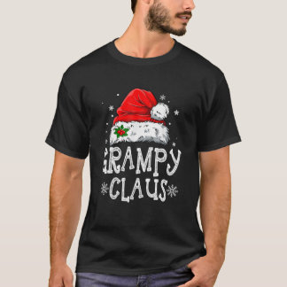 Red Plaid Grampy Claus Santa Xmas Family Matching T-Shirt