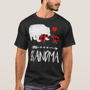 Red Plaid Grandma Bear Matching Pajama Family 1 T-Shirt