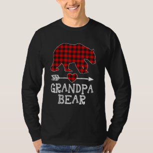 Red Plaid Grandpa Bear Matching Pajama Family 2 T-Shirt