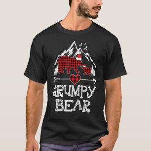 Red Plaid Grumpy Bear Matching Pajama Family T-Shirt