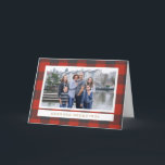 Red Plaid Holiday Photo Card<br><div class="desc">Photography © Loren Kerns: www.flickr.com/people/lorenkerns/ and provided by Creative Commons: https://creativecommons.org/licenses/by/2.0/</div>
