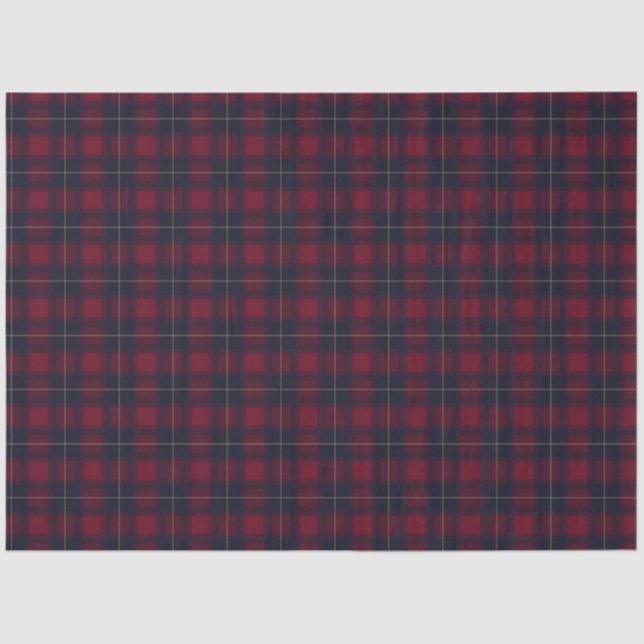 Red Plaid Holiday  Tissue Paper (Front)