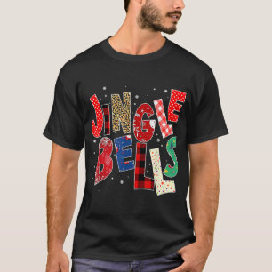 Red Plaid Jingle Bells Christmas Family Pajama T-Shirt
