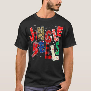 Red Plaid Jingle Bells Christmas Family Pajama T-Shirt