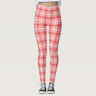 Red Plaid Leggings