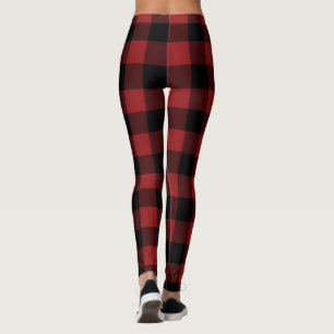 Red Plaid Leggings