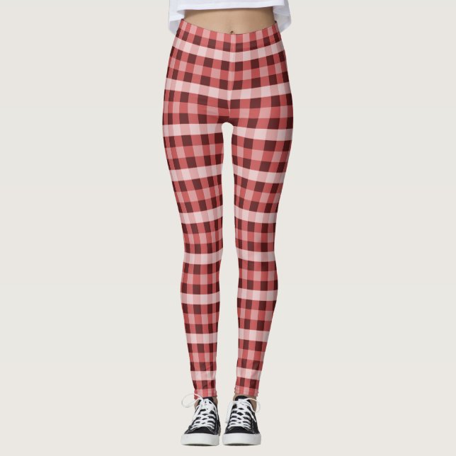 Red Plaid Leggings (Front)