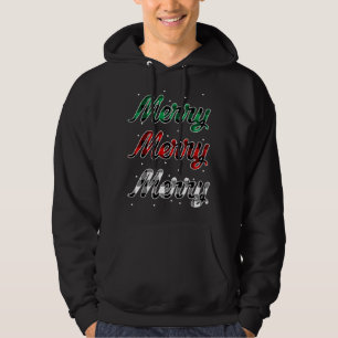 Red Plaid Merry Christmas Xmas with snowflake Buff Hoodie