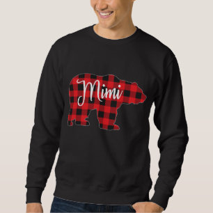 Red Plaid Mimi Bear Matching Pajama Family Buffalo Sweatshirt