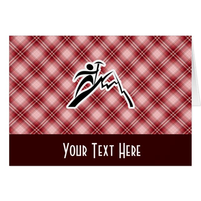Red Plaid Mountain Climbing (Front Horizontal)
