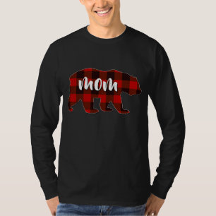 Red Plaid Mum Buffalo Matching Family Mama Pajama T-Shirt