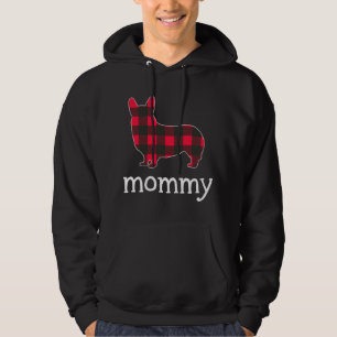 Red Plaid Mummy Corgi Christmas Matching Family Pa Hoodie