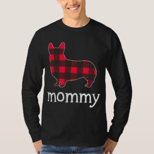 Red Plaid Mummy Corgi Christmas Matching Family Pa T-Shirt