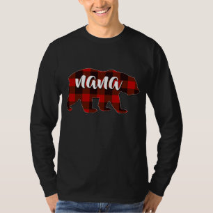 Red Plaid Nana Buffalo Matching Family Grandma Chr T-Shirt