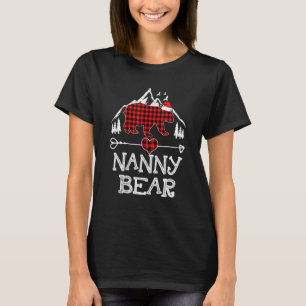 Red Plaid Nanny Bear  Matching Pajama Family T-Shirt