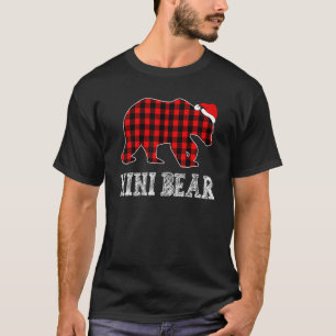 Red Plaid Nini Bear Christmas Pajama Matching Fami T-Shirt