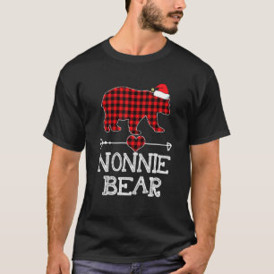 Red Plaid Nonnie Bear Matching Pajama Family T-Shirt