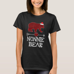 Red Plaid Nonnie Bear  Matching Pajama Family T-Shirt