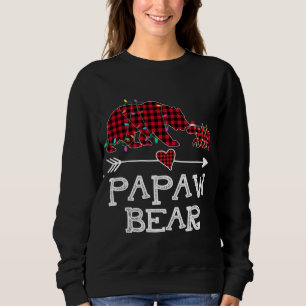 Red Plaid Papaw Bear Buffalo Family Papa Pajama Ch Sweatshirt