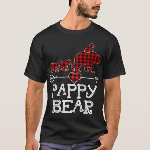 Red Plaid Pappy Bear Matching Family Christmas Eve T-Shirt